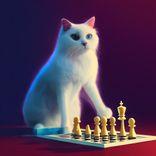 An AI generated image of a cat playing chess